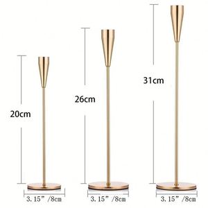 New Everlasting Chrome Taper Metal <b>Stick</b> <b>Candle</b> <b>Holder</b> Candlestick Set for Home Wedding Table Decorations Christmas Accessories - Product Image 2