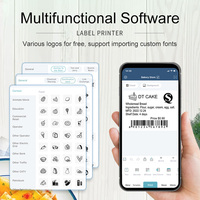 Impresora de Etiquetas Portátil Inalámbrica DETONGER DP26 Máquina de Impresión de Pegatinas de Códigos de Barras con SDK Gratuito
