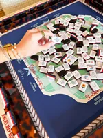 Ensemble de tuiles de mahjong en acrylique à 4 couches sur le thème du western cowboy Lasso Lineup, 160 pièces, style américain de luxe