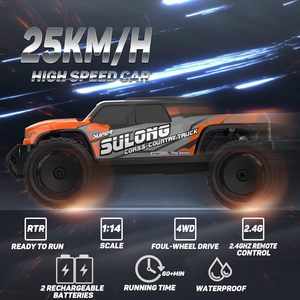 Camioneta Todoterreno de Alta Velocidad 2.4G Escala 1:14 con Velocidad Variable, Carcasa de PVC, 25 km/h, Vehículo RC para Diversión en Carreras al Aire Libre - Product Image 4