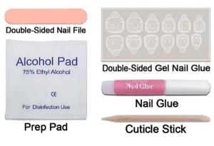 Faux ongles en acrylique à presser faits main, <span class=keywords><strong>pastel</strong></span> frais, ombré jaune <span class=keywords><strong>bleu</strong></span> <span class=keywords><strong>rose</strong></span>, finition French Manucure <span class=keywords><strong>et</strong></span> décor floral stéréoscopique - Product Image 4