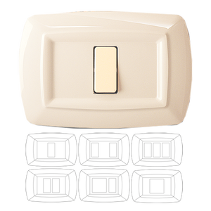Placca di Copertura per Interruttore 'ROTONDA' in Avorio per UNEL - Product Image 1