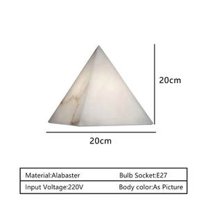 Lámpara de Mesa Moderna con Forma de Pirámide, Luz de Alabastro para una Elegancia Ambiental - Product Image 2