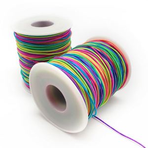 Cordon élastique extensible de 1 mm, cordon élastique robuste arc-en-ciel pour la fabrication de bijoux - Product Image 3