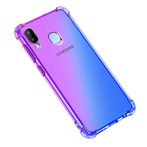 <span class=keywords><strong>Cover</strong></span> Posteriore in TPU Trasparente con Gradiente di Colore Antiurto <span class=keywords><strong>per</strong></span> Samsung <span class=keywords><strong>Galaxy</strong></span> A20 A30, Custodia <span class=keywords><strong>per</strong></span> Telefono con Design Personalizzato - Product Image 1