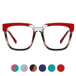 87296 Montures de lunettes carrées anti-lumière bleue Tr90, monture complète unisexe avec charnière élastique à 30 degrés pour un usage quotidien - Product Image 4