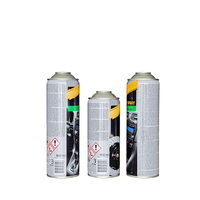 Bombe aérosol métallique rechargeable en aluminium et fer, personnalisable avec logo imprimé, pour dégraissant automobile et spray d'entretien des jantes