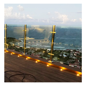 Balustrade sans cadre Main courante Rampe en verre en aluminium pour balcon Patio <span class=keywords><strong>Escalier</strong></span> - Product Image 4