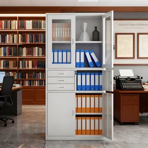 خزانة ملفات معدنية حديثة التصميم بثلاث طبقات مع 3 أدراج تخزين للمكتب أو المنزل أو المدرسة أو الفندق أو غرفة المعيشة أو المستشفى - Product Image 5