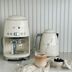 Cafetière à filtre automatique 10 tasses - Style rétro italien, 5 couleurs pastel, réglage de la minuterie, fonction maintien au chaud, contrôle double de la force de la mélange. - Product Image 3