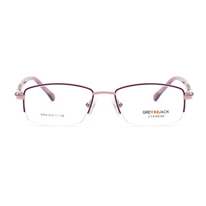 Gafas de metal rectangulares para mujer Grey Jack 5094 con lentes planas y montura mediana - Product Image 3
