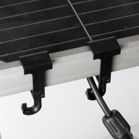Accessoires pour modules photovoltaïques, crochets de fixation latéraux en plastique à installation rapide pour le routage des câbles des panneaux solaires photovoltaïques