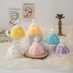 Vente flash - Bougie parfumée créative en forme de robe de princesse 3D, bougie parfumée romantique pour la Saint-<span class=keywords><strong>Valentin</strong></span>, décoration de mariage - Product Image 1