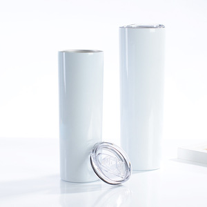 Sublimación en blanco 12 20 Oz Copas de vino sin tallo Copas de vino de acero inoxidable Copa de vino térmica de doble pared Botella de agua - Product Image 4