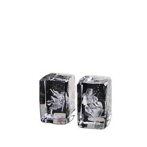Jy Hot Bán pha lê thủ công mỹ nghệ K9 pha lê 3D laser khắc mười hai chòm sao khối thủy tinh trống <span class=keywords><strong>Cube</strong></span> với Hộp quà tặng - Product Image 6