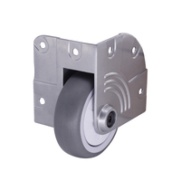 3in Loading 70kg Tpr Rubber Flight case Side Mount Casters Run Flat Heavy Duty Corner Wheel Caster