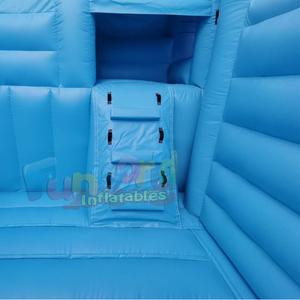 Pastel blue <b>inflatable</b> bounce house slide bouncy castle outdoor combo jumping bouncer castillo hinchable - Product Image 6