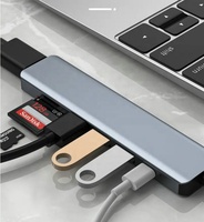 2025 Produk Terlaris 5Gbps USB-C Splitter USB 3.0 SD TF 3.0 dan Port PD HUB Adapter Multi Fungsi 7 in 1 Type C Docking Station