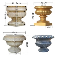 Nouveaux moules en plastique ABS pour pots de fleurs en ciment préfabriqués, grands pots ronds pour plantes, fabrication de jardinières, bonsaï
