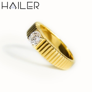 Anello Solitario in Argento Sterling 925 con Moissanite da 0,5 Carati, Fede Nuziale da Uomo con Pietra Singola di Moissanite, Anello a Fascia Larga - Product Image 4