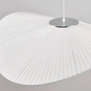 Lampadario da sala da pranzo, lampadario in tessuto, lampadario bianco latte - Product Image 2