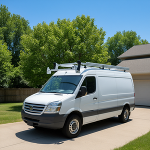 Portaequipajes de techo de acero aleado con 3 barras, longitud ajustable, capacidad de 750 lb, para montaje en techo de furgoneta, 40.2 pulgadas - Product Image 2