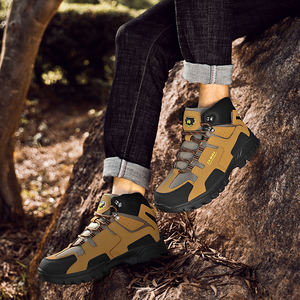 カップルハイキングシューズ男性登山用マイクロファイバーレザートレッキング耐性ブーツ滑り止めアウトドア - Product Image 2