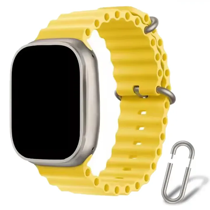 Pulsera Applewatch deportiva de silicona suave de 49mm para Apple iWatch Ultra 8