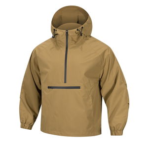 Blouson aviateur à capuche avec demi-fermeture éclair de style décontracté pour hommes manteau d'automne et d'hiver rembourrage en coton taille XL velours côtelé léger fini à l'avant - Product Image 1