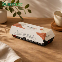 Boîte à hot-dogs personnalisée, en papier kraft ou en carton blanc, avec logo, pour la restauration rapide