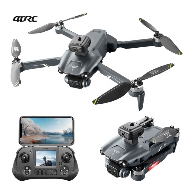 4DRC V28 RC Airplane with WiFi FPV Camera Optical Flow Position Obstacle Avoidance Folding Plane LCD Remote Control Aircraft Toy