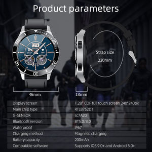 Reward Hot Sale Smart Watch Men Sport IP67 Waterproof Heart Rate Monitor Music Player Call Reminder SmartwatchためIOS Android - Product Image 3