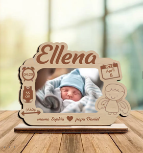 <span class=keywords><strong>Cadeau</strong></span> de douche de bébé cadre photo personnalisé pour nouveau-né bébé garçon pour les nouveaux parents <span class=keywords><strong>cadeau</strong></span> d'annonce de naissance de pépinière pour la fête des mères - Product Image 3