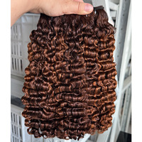 SDD Lots de Cheveux Humains Vietnamiens Bruts Bouclés Birmans 15A, Extensions de Cheveux Vierges Bruts Doublement Tirées et Épaisses, Alignées, pour Professionnels