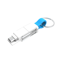Câble de charge magnétique USB 4-en-1 portable avec logo, mini porte-clés, pour cadeaux promotionnels (vente en gros)