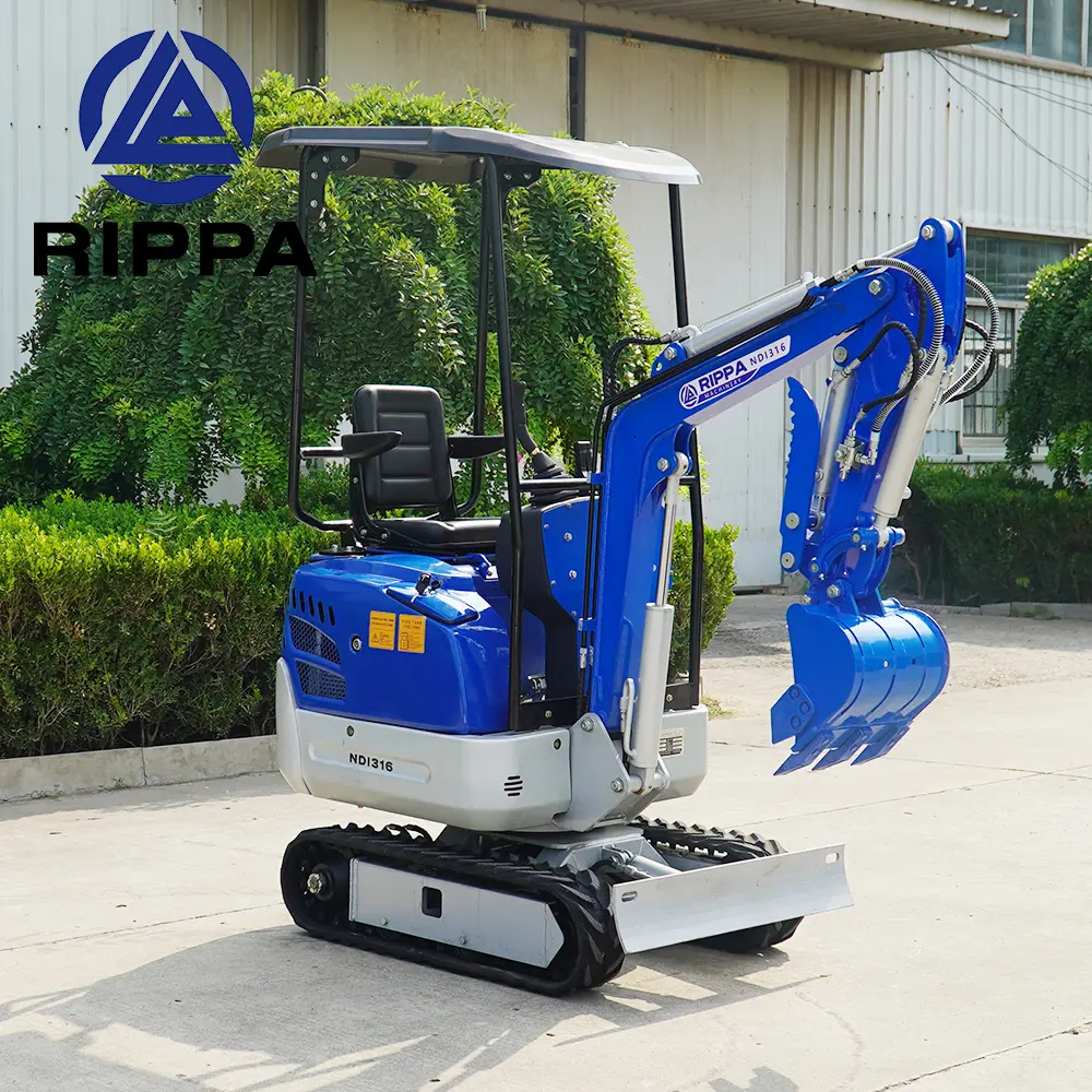 Precio de fábrica Rippa NDI316 mini ensacadora doméstica pequeña excavadora para trabajos de paisajismo