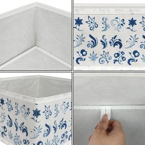 Set 6 <b>Square</b> Foldable Eco-Friendly Multifunctional Europe Style Customized Color Printing Non Woven Cloth Storage Drawers - Product Image 5