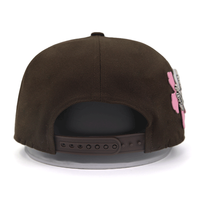 Gorra de Béisbol Deportiva Unisex de Moda con 5 Paneles y Visera Plana, Parche de Cuero con Logotipo Metálico Bordado en 3D OEM