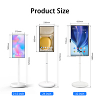 Televisor Inteligente con Pantalla Táctil de 21.5/24/32 Pulgadas, 128 GB, con Batería Integrada y Base Móvil, Televisor Portátil