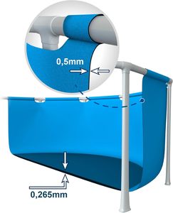 <span class=keywords><strong>Intex</strong></span> 28290np Hồng Vòng kim loại khung trên mặt đất Hồ bơi gia đình PVC ngoài trời dễ dàng thiết lập hồ bơi 2.44m x 76cm - Product Image 6