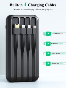 Nouveaux produits 2024 câble intégré USB C produits électroniques pour <span class=keywords><strong>iPhone</strong></span> <span class=keywords><strong>chargeur</strong></span> de téléphone portable 30000mAh banques d'énergie <span class=keywords><strong>solaire</strong></span> 16000mAh - Product Image 5
