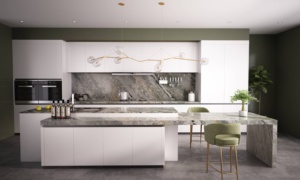 Pietra artificiale di Carrara con vena Grey serie di calcestruzzo per il soggiorno piastrelle pavimento cucina isola controsoffitto pannello di parete - Product Image 6