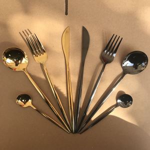 Số lượng lớn Bồ Đào Nha mạ vàng bạc thìa dĩa và dao thép không gỉ Flatware cho đám cưới - Product Image 3