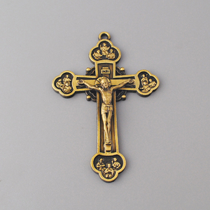 Nouveauté Crucifix en bronze antique avec les douze apôtres ACR039 pour faire des chapelets et des porte-clés - Product Image 2
