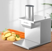 Commerciële elektrische groentehakmachine van roestvrij staal, voor fruit, aardappel, ui, wortel, in blokjes snijdend, voor restaurantkeukens