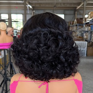 Cheveux vierges ondulés RTS SDD Vietnam <span class=keywords><strong>Aaliyah</strong></span> pour perruque Lace Front, dentelle transparente, double trame, design dégradé, densité 250%, moyen - Product Image 1