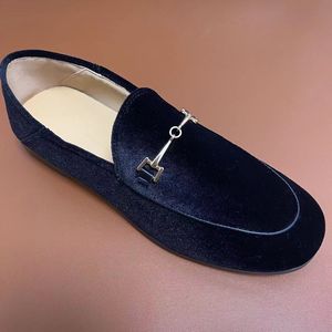 Mocassins plats pour femmes en velours et cuir d'agneau, chaussures décontractées à bout rond, personnalisables - Product Image 4