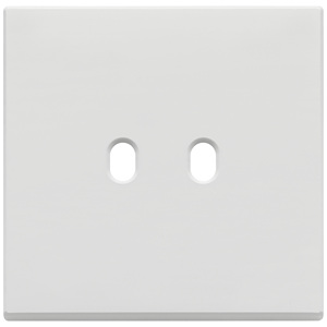Plaque blanche mate vintage 9,5 cm de longueur, 1,4 cm de hauteur, accessoire de câblage - Product Image 1