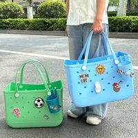 Tas Pantai EVA Outdoor 46x32x24 cm, Dapat Dikustomisasi, DIY, Berlubang, Multifungsi, Tas Tangan Wanita