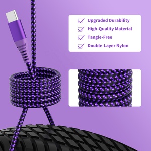 Téléphone portable tressé en nylon 3/6/10FT tressé USB C type-c charge rapide données SYNC chargeur câble <span class=keywords><strong>cordon</strong></span> - Product Image 4